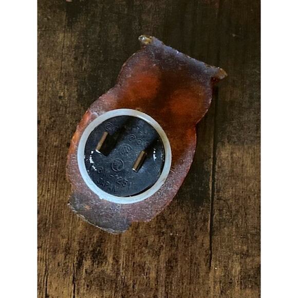 1960's OWL Nightlight And Wooden Bookends - Vintage Owl Set - Picture 9 of 9